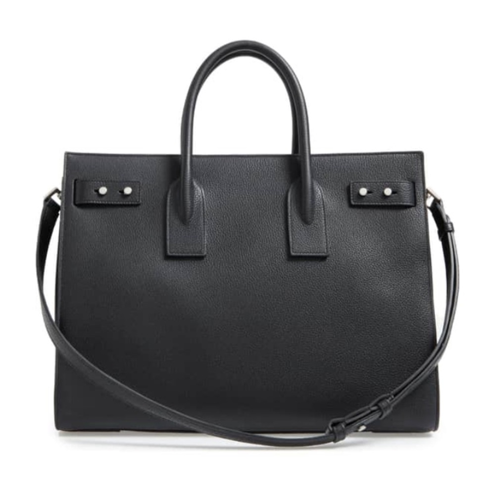 SAINT LAURENT Med Sac de Jour Grained Leather Tot - Picture 3 of 11